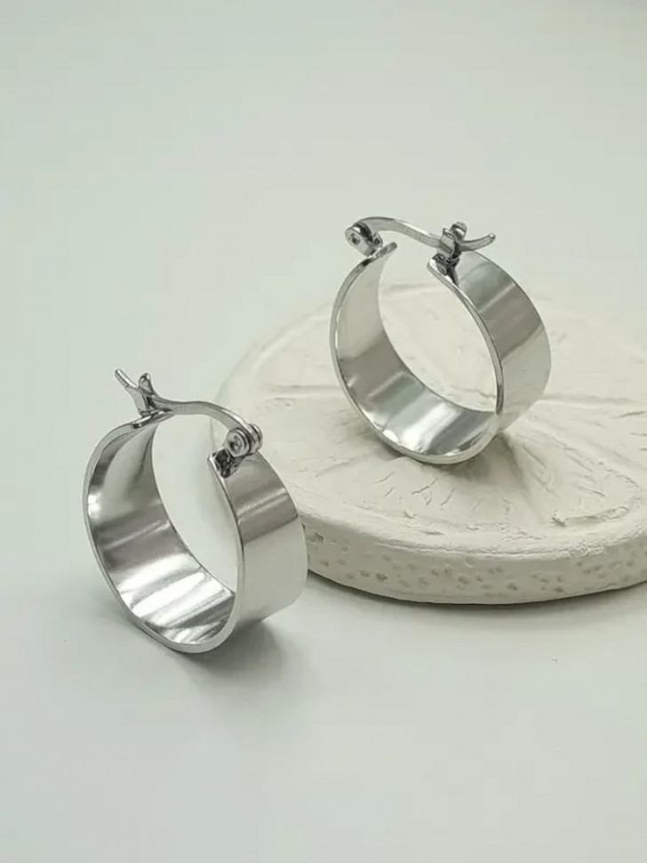 Серьги стальные кольца J10213CJJ