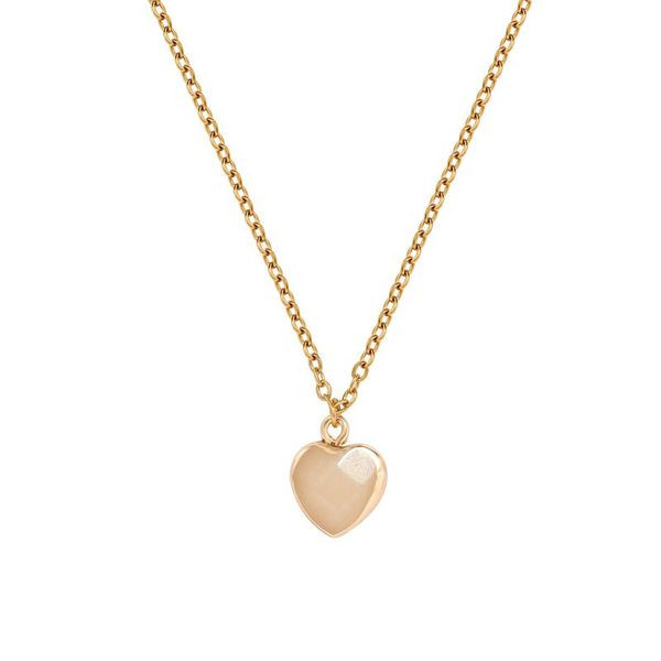 Золотистая Цепочка с кулоном в форме сердца из камня CJL39868 Золотистая Цепочка с кулоном в форме сердца из камня CJL39868
