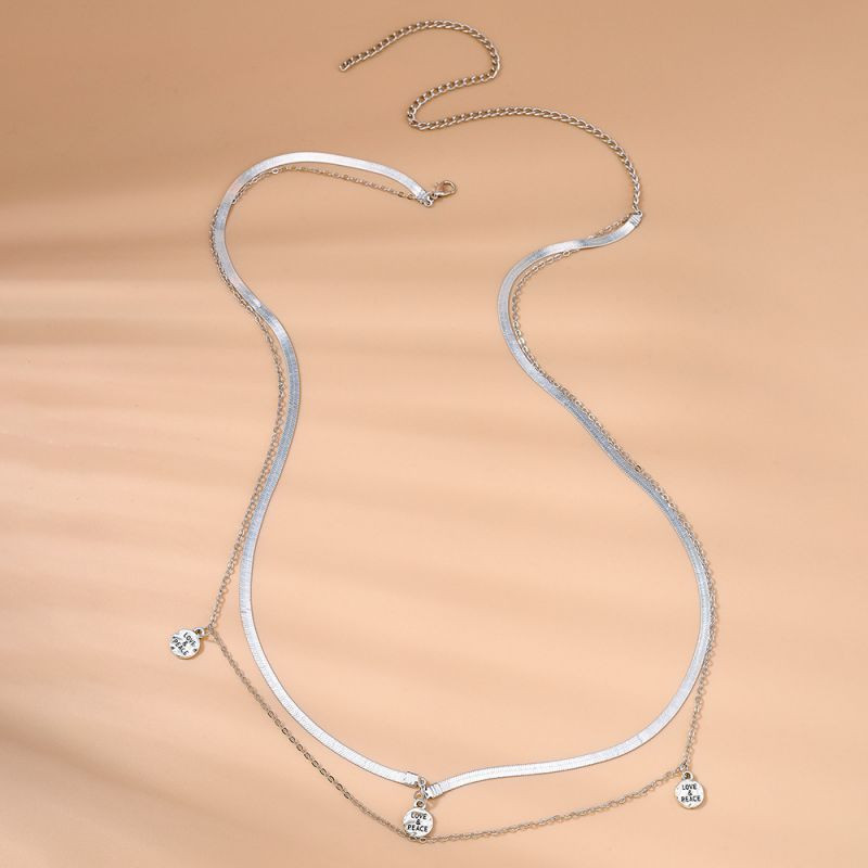 Тонкая двойная цепочка на талию с подвесками-дисками CJL75799