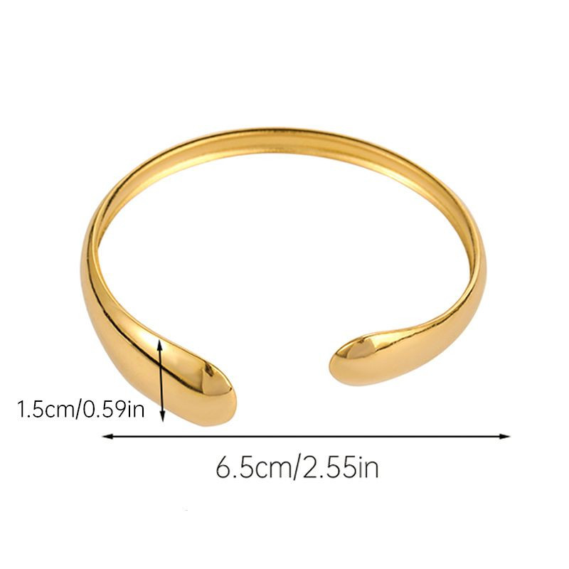 Браслет жесткий разомкнутый с наконечниками-каплями CJL81925 Браслет жесткий разомкнутый с наконечниками-каплями CJL81925