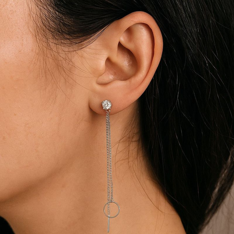 Серьги висячие ювелирный сплав 1J12277CJJ Серьги висячие ювелирный сплав 1J12277CJJ