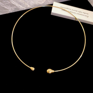 Колье-обруч тонкое с наконечниками в форме шариков CJG36586 Колье-обруч тонкое с наконечниками в форме шариков CJG36586