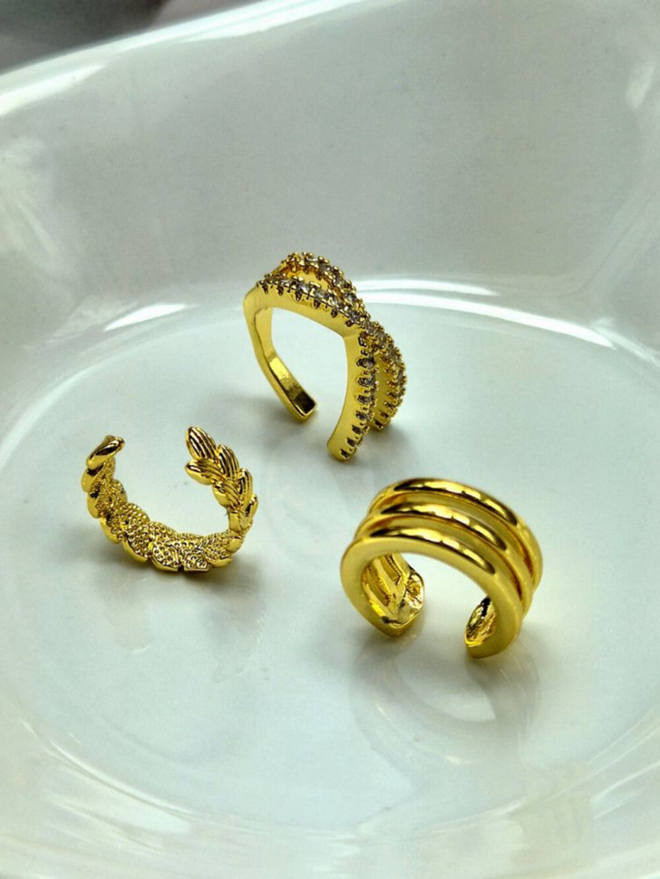 Кафф медь с напылением золотом J11005CJJ Кафф медь с напылением золотом J11005CJJ