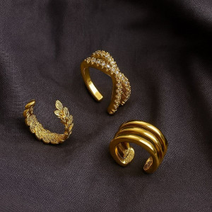 Кафф медь с напылением золотом J11005CJJ Кафф медь с напылением золотом J11005CJJ