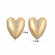 Объемные серьги-сердца с кристальным углом CJL20493