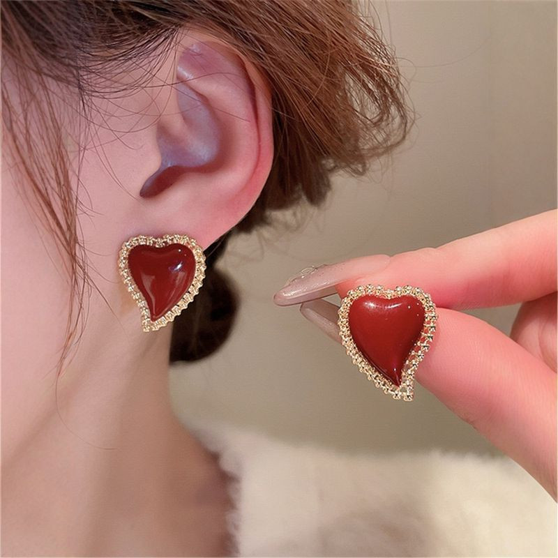 Серьги сердце ювелирный сплав 1J12340CJJ