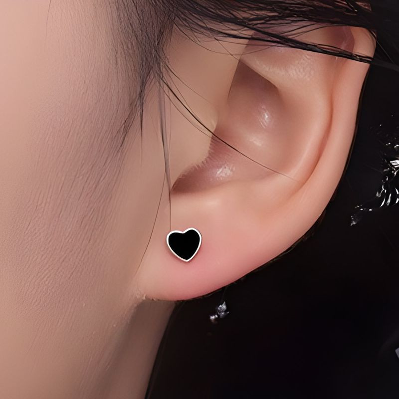 Серьги медицинская сталь сердце 1J11958CJJ Серьги медицинская сталь сердце 1J11958CJJ