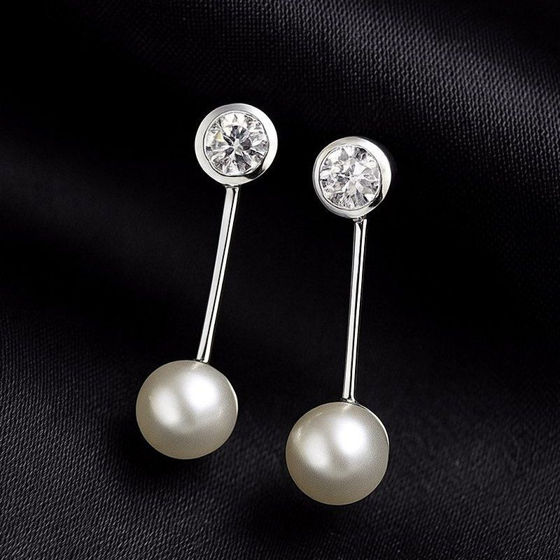 Серьги гвоздики ювелирный сплав с жемчугом 1J12101CJJ Серьги гвоздики ювелирный сплав с жемчугом 1J12101CJJ