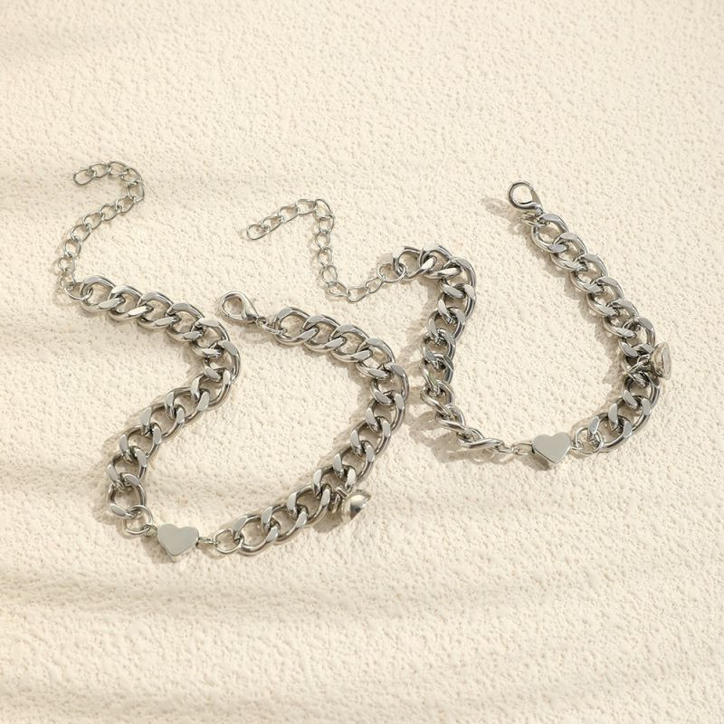 Парные браслеты стальная связь в стиле унисекс