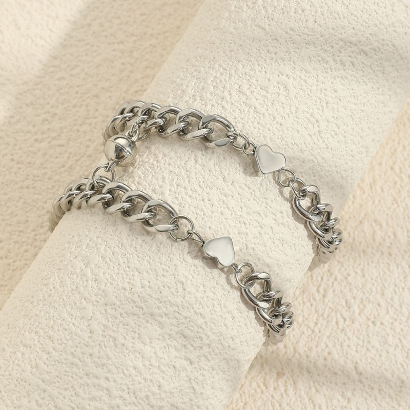 Парные браслеты стальная связь в стиле унисекс