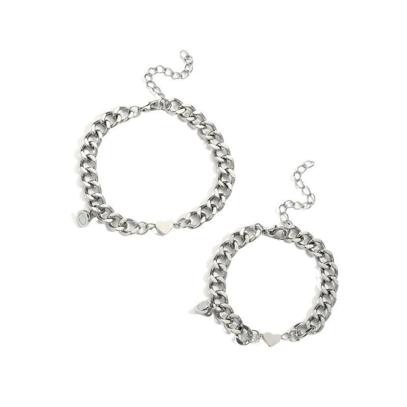 Парные браслеты стальная связь в стиле унисекс