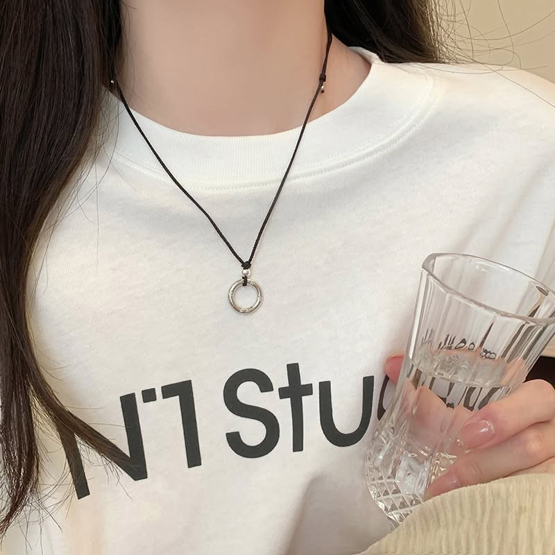 Длинная цепочка на шнурке с кольцом-талисманом 1J11641CJJ Длинная цепочка на шнурке с кольцом-талисманом 1J11641CJJ