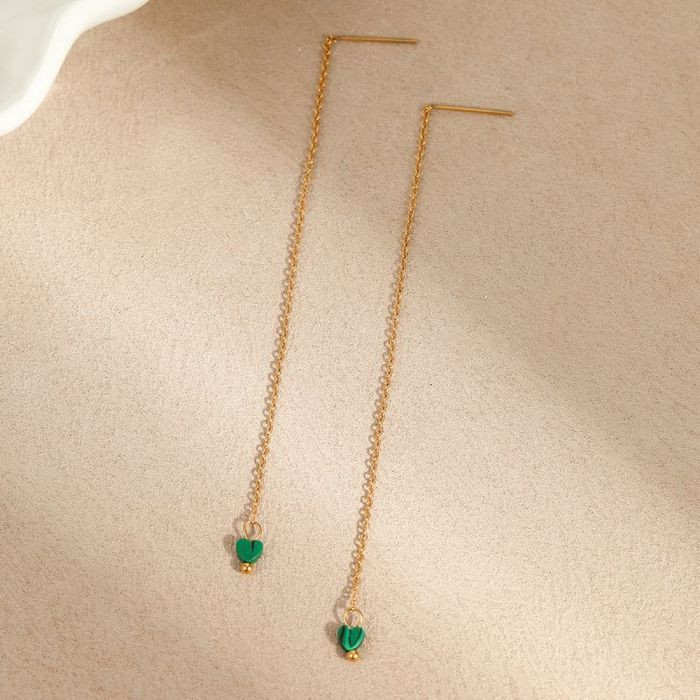 Серьги-протяжки с цветными кристаллами CJM28692