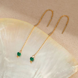 Серьги-протяжки с цветными кристаллами CJM28692 Серьги-протяжки с цветными кристаллами CJM28692