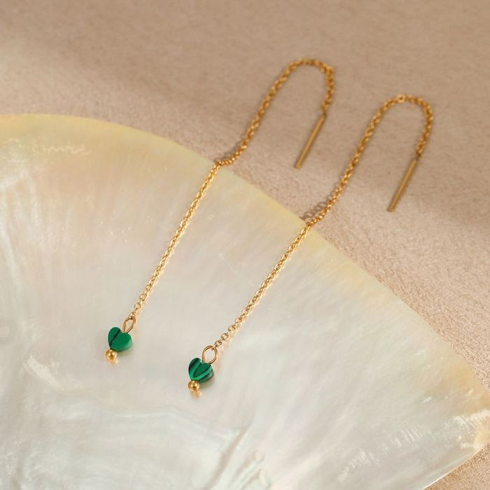 Серьги-протяжки с цветными кристаллами CJM28692