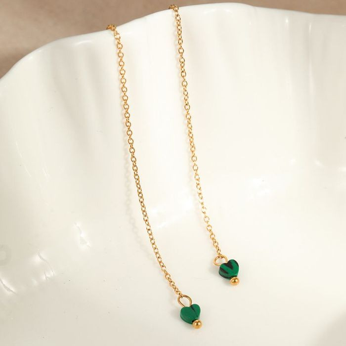 Серьги-протяжки с цветными кристаллами CJM28692