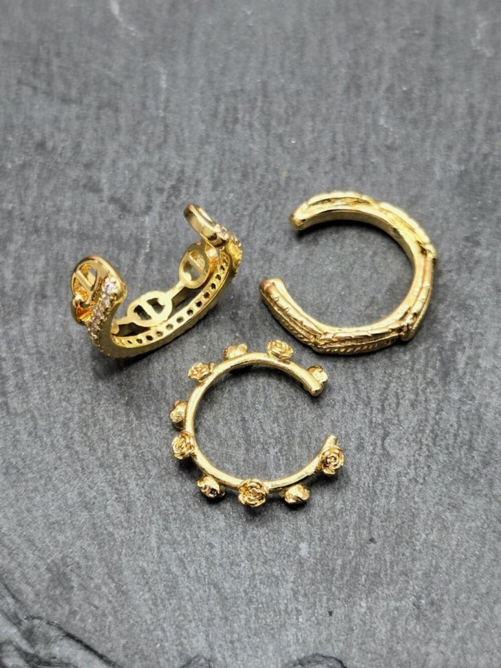 Кафф медь с напылением золотом J11006CJJ Кафф медь с напылением золотом J11006CJJ