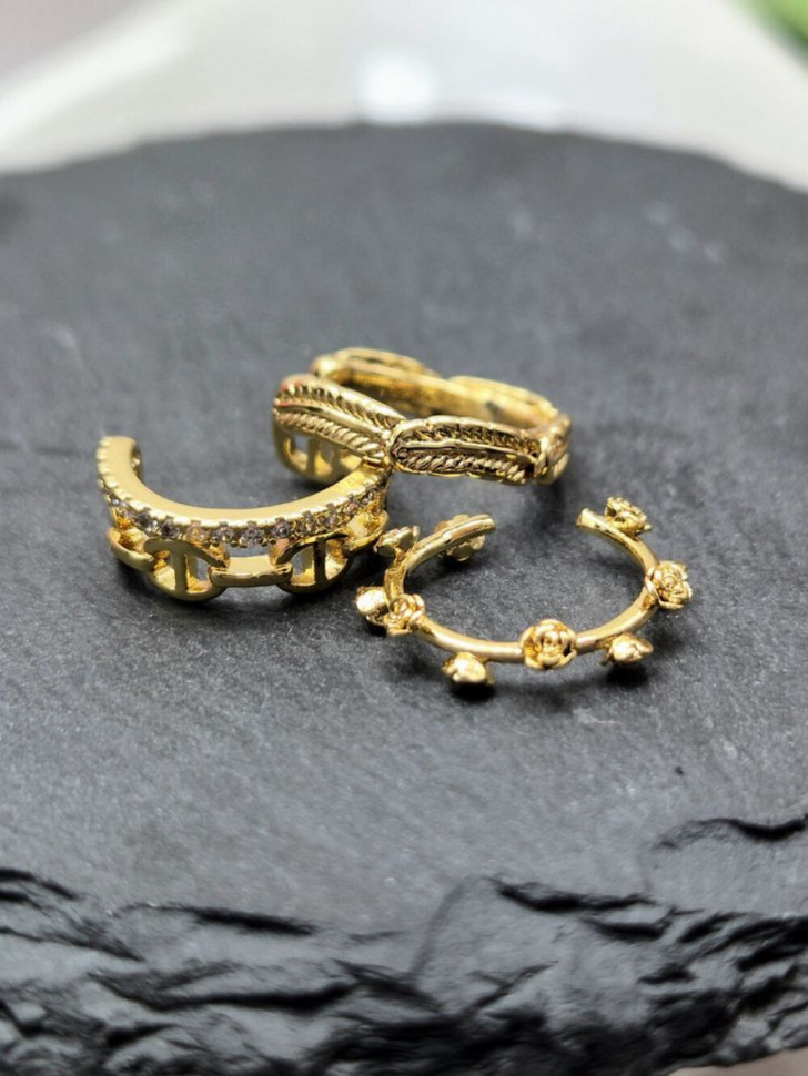 Кафф медь с напылением золотом J11006CJJ Кафф медь с напылением золотом J11006CJJ