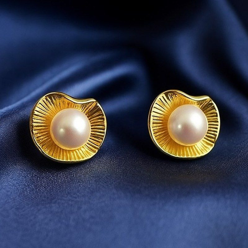 Серьги медь с напылением золотом J10722CJJ Серьги медь с напылением золотом J10722CJJ