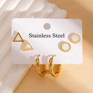 Стальной комплект бижутерии CJN43163