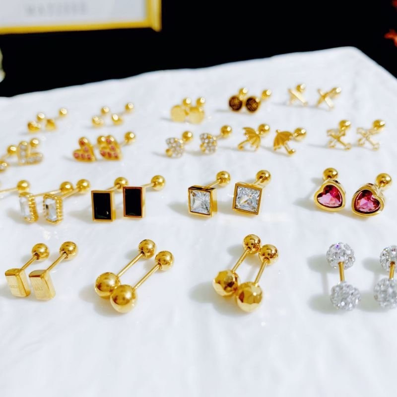 Минималистичные серьги-пусеты Прямоугольник CJC98486