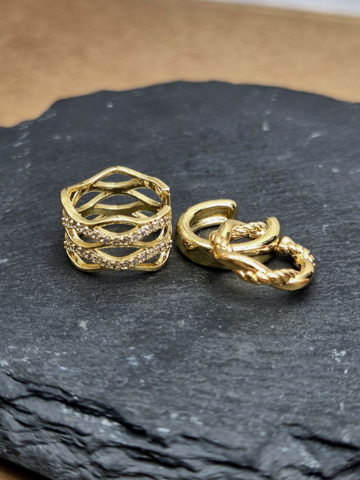 Кафф медь с напылением золотом J11007CJJ Кафф медь с напылением золотом J11007CJJ