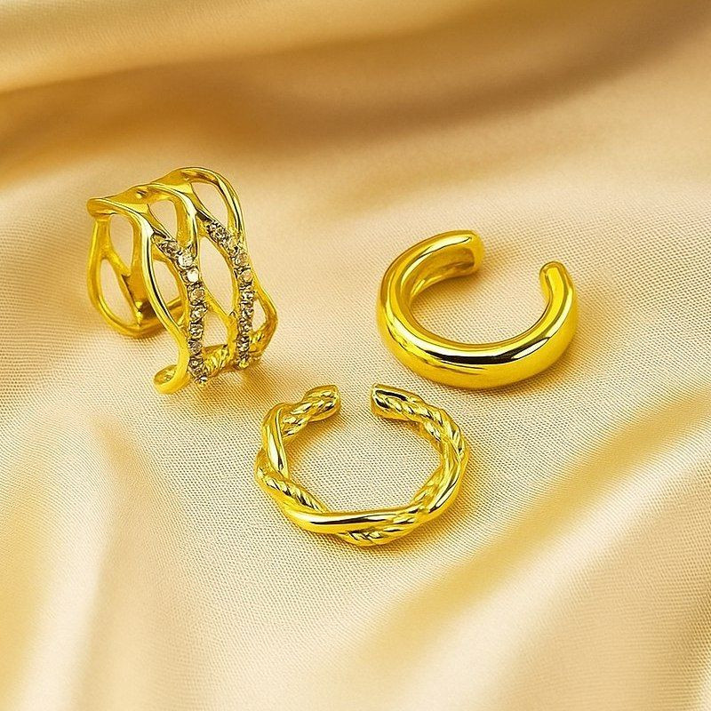 Кафф медь с напылением золотом J11007CJJ Кафф медь с напылением золотом J11007CJJ