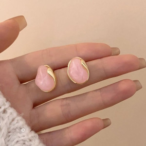 Серьги-гвоздики капли с перламутровой вставкой J10916CJJ