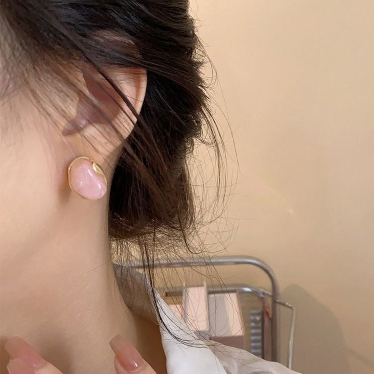 Серьги-гвоздики капли с перламутровой вставкой J10916CJJ