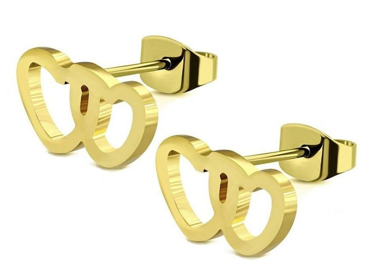 Серьги медицинская сталь с напылением золотом J10358(CJJ) Серьги медицинская сталь с напылением золотом J10358(CJJ)