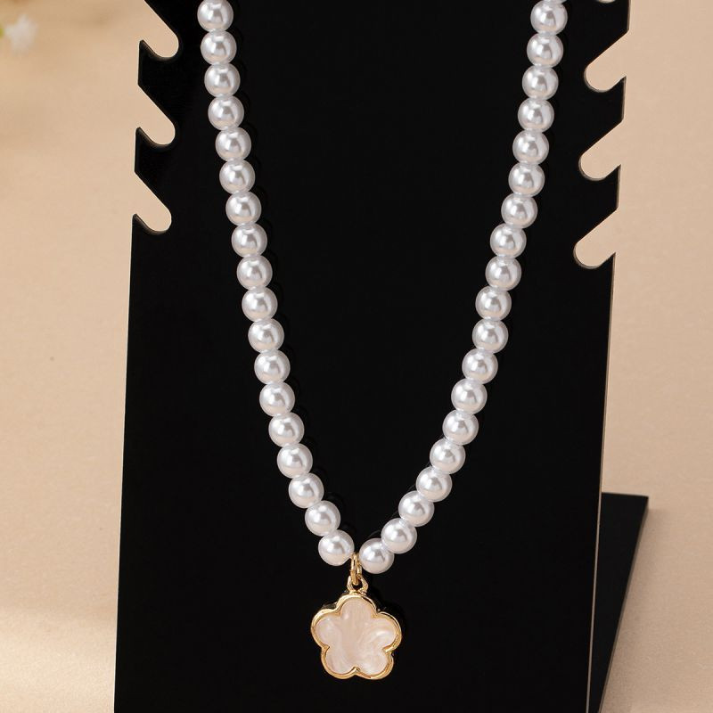 Жемчужное колье с подвеской в форме цветка CJH24234