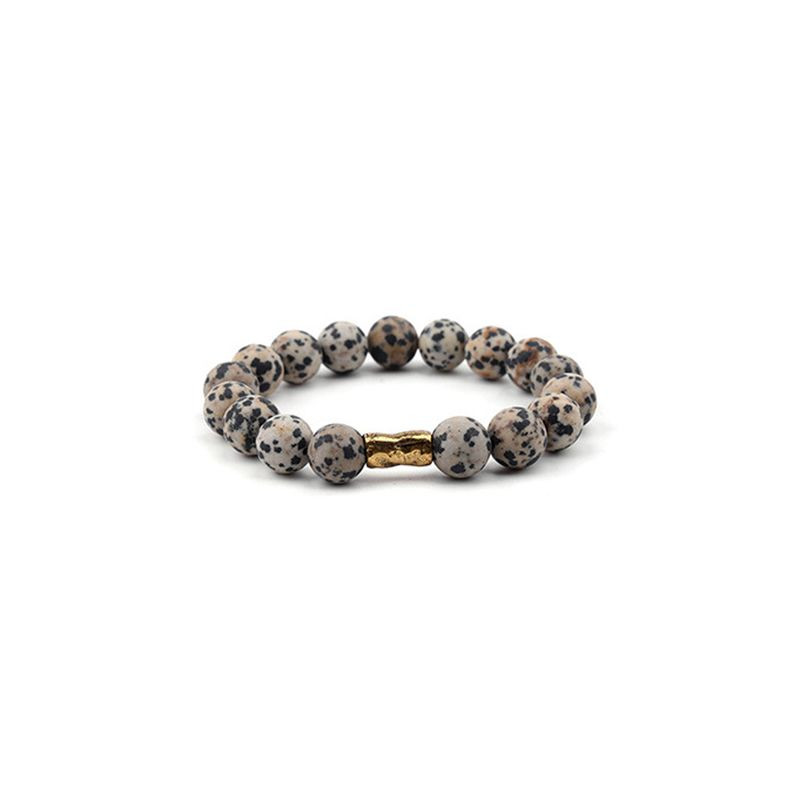 Браслет из матовых бусин с темным акцентом CJH60239 Браслет из матовых бусин с темным акцентом CJH60239