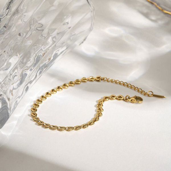 Браслет стальной классического плетения в серебристом цвете CJL40402