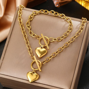 Стальной комплект бижутерии CJQ18974