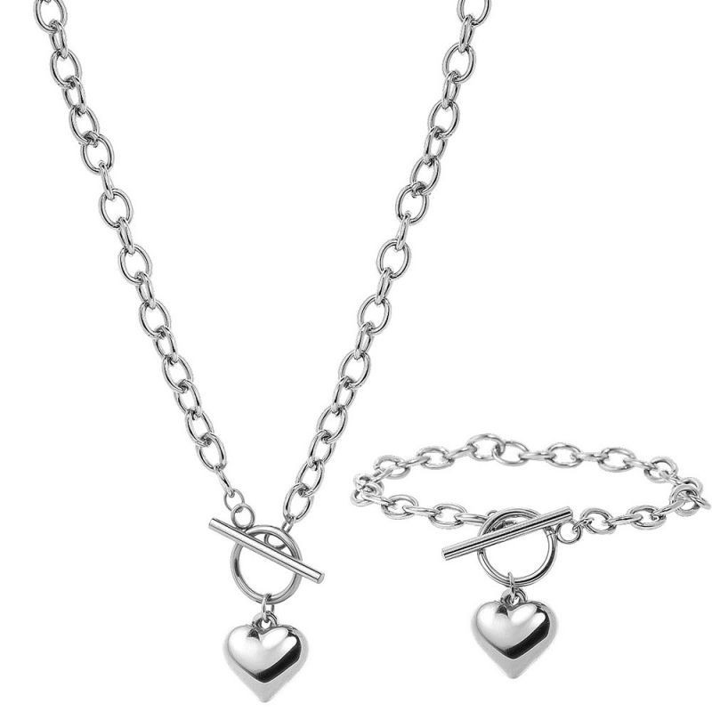 Стальной комплект бижутерии CJQ18974 Стальной комплект бижутерии CJQ18974