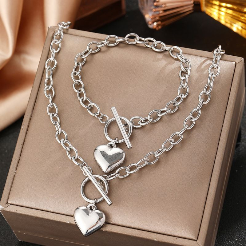 Стальной комплект бижутерии CJQ18974 Стальной комплект бижутерии CJQ18974