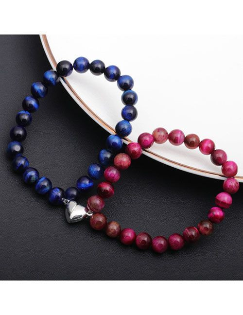 Парные браслеты яркое притяжение из цветного камня