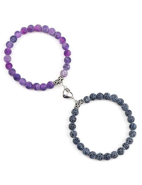 Парные браслеты яркое притяжение из цветного камня