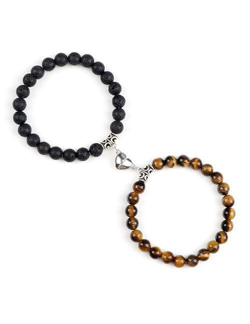 Парные браслеты яркое притяжение из цветного камня