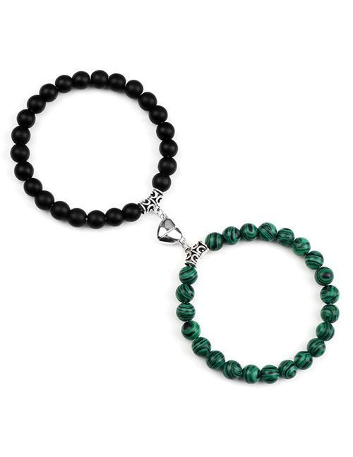 Парные браслеты яркое притяжение из цветного камня