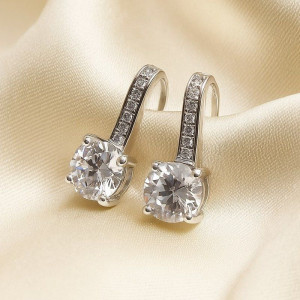 Вечерние серьги с крупными кристаллами 1J12280CJJ