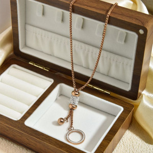 Колье-галстук с переплетенными кольцами CJJ25175