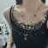 Коричневое колье с котом ASUZ43387