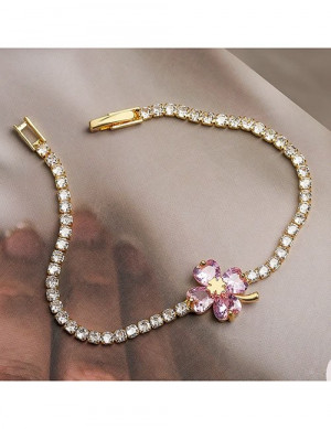 Браслет-дорожка с сияющим цветком Z38156 Браслет-дорожка с сияющим цветком Z38156