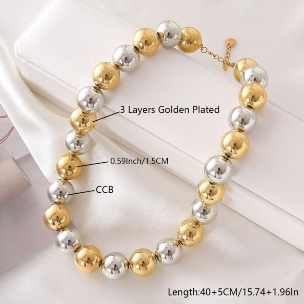 Золотистая цепочка с подвеской в форме сердца CJH91710