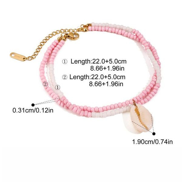 Браслет из бисера с подвеской в форме ракушки CJL40428