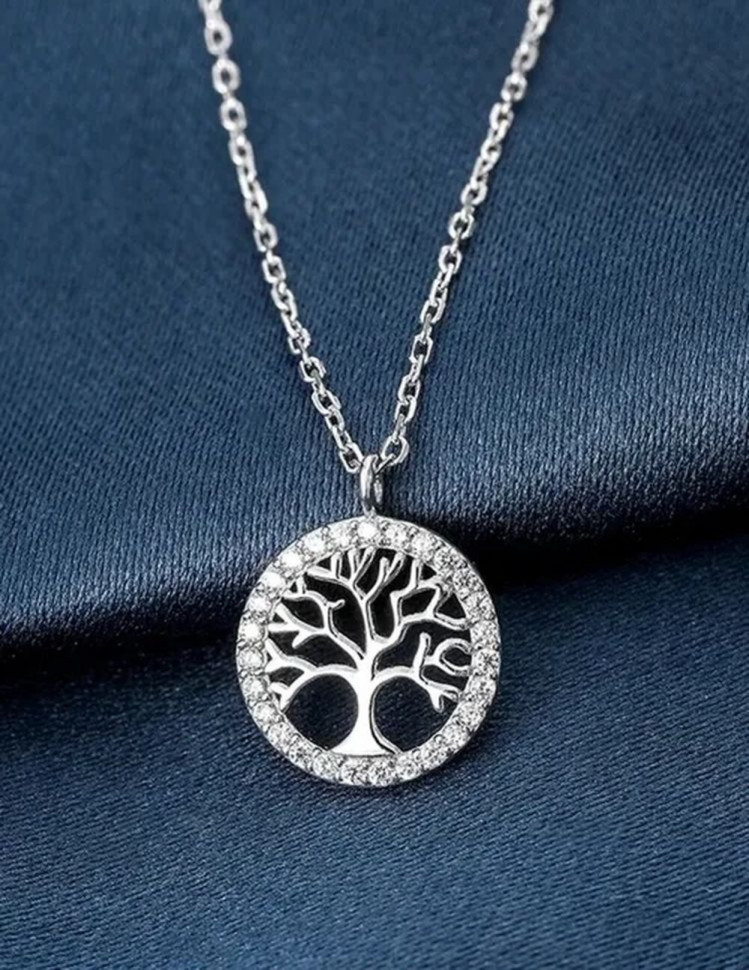 Стальная цепочка кулон дерево жизни с микрокристаллами J10118CJJ Стальная цепочка кулон дерево жизни с микрокристаллами J10118CJJ