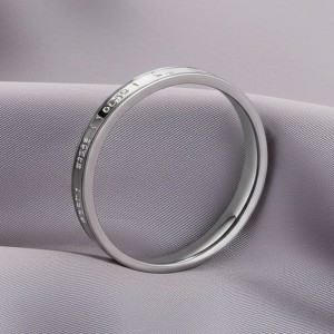Кольцо стальное обручальное "I feel you even when I close my eyes" J10179CJJ Кольцо стальное обручальное "I feel you even when I close my eyes" J10179CJJ