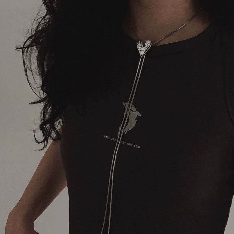 Длинное колье-галстук со змеевидным плетением CJQ23323