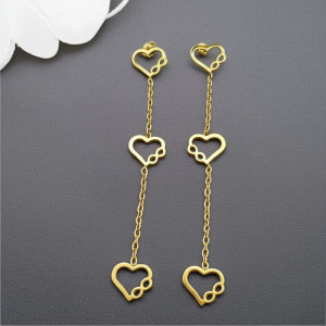 Серьги-цепочки с каскадом сердец 1J10361(CJJ) Серьги-цепочки с каскадом сердец 1J10361(CJJ)